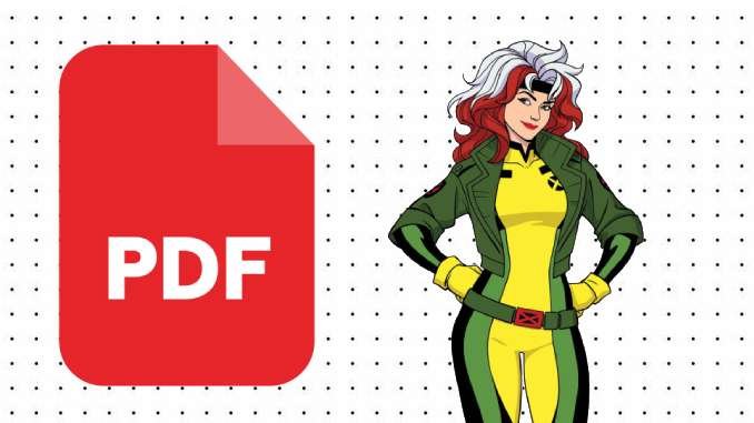 Desenhos da Vampira do X-Men em PDF
