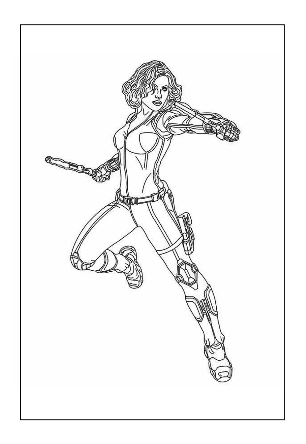 Desenho Viúva Negra para colorir
