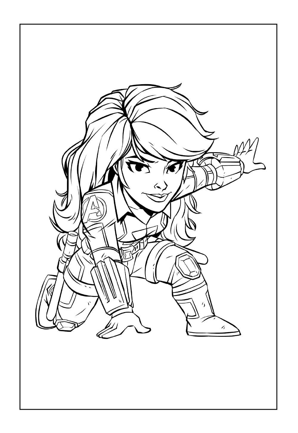 Desenho da Viúva Negra para imprimir