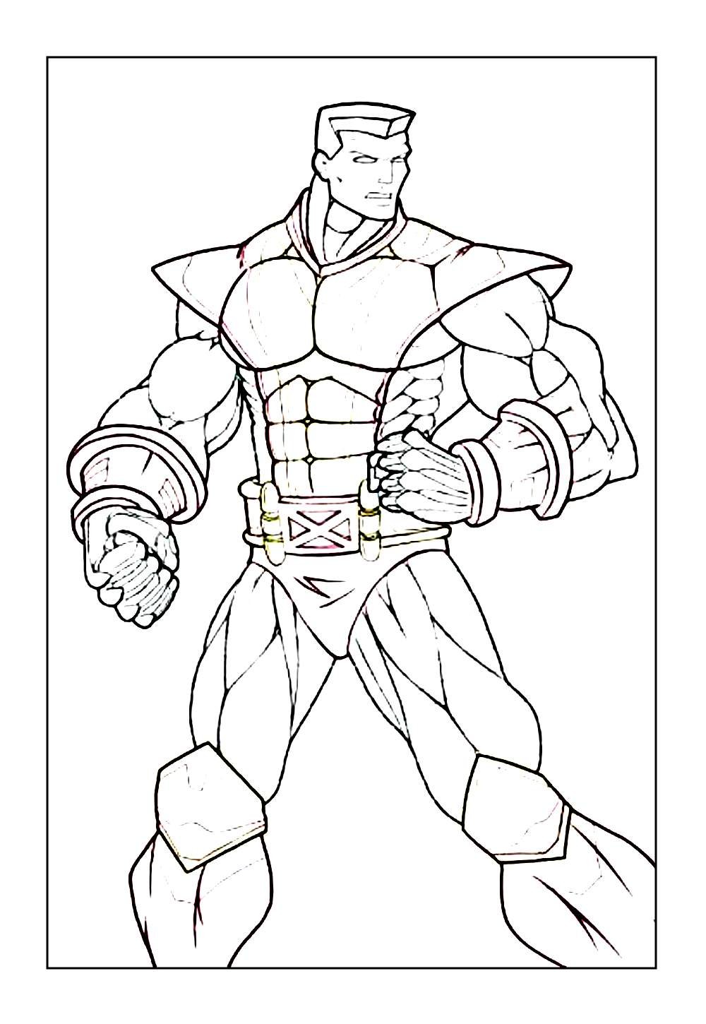 Desenho de Colossus do X-Men para colorir