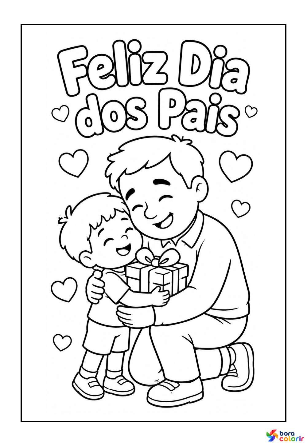 Desenho de Dia dos Pais para colorir