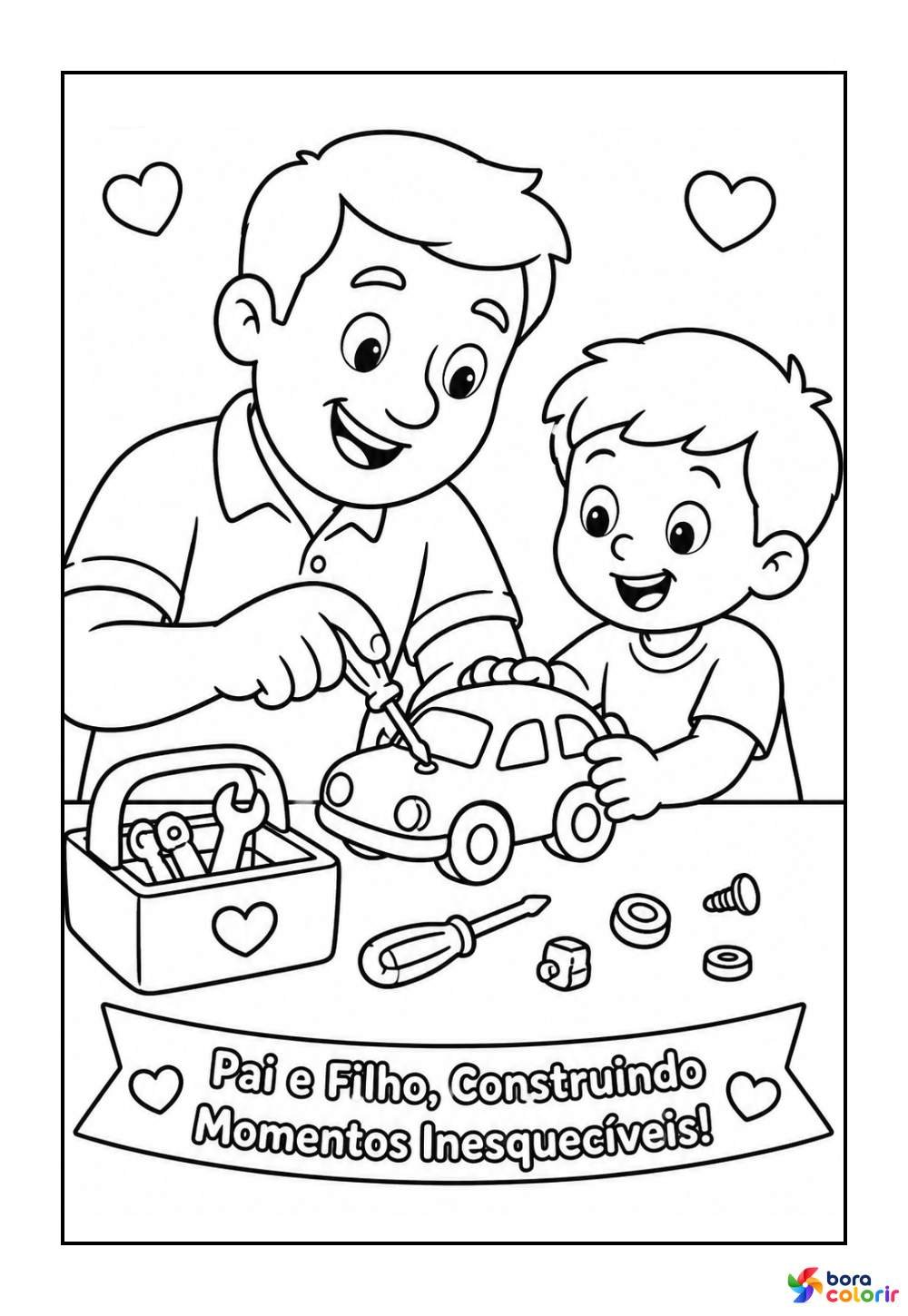 Dia dos Pais para colorir
