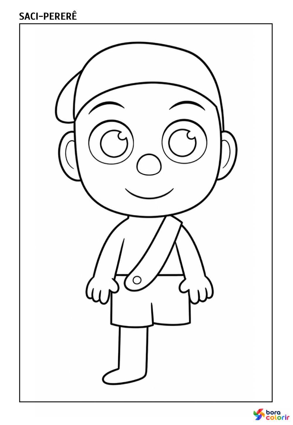 Desenho do Saci-Pererê para colorir