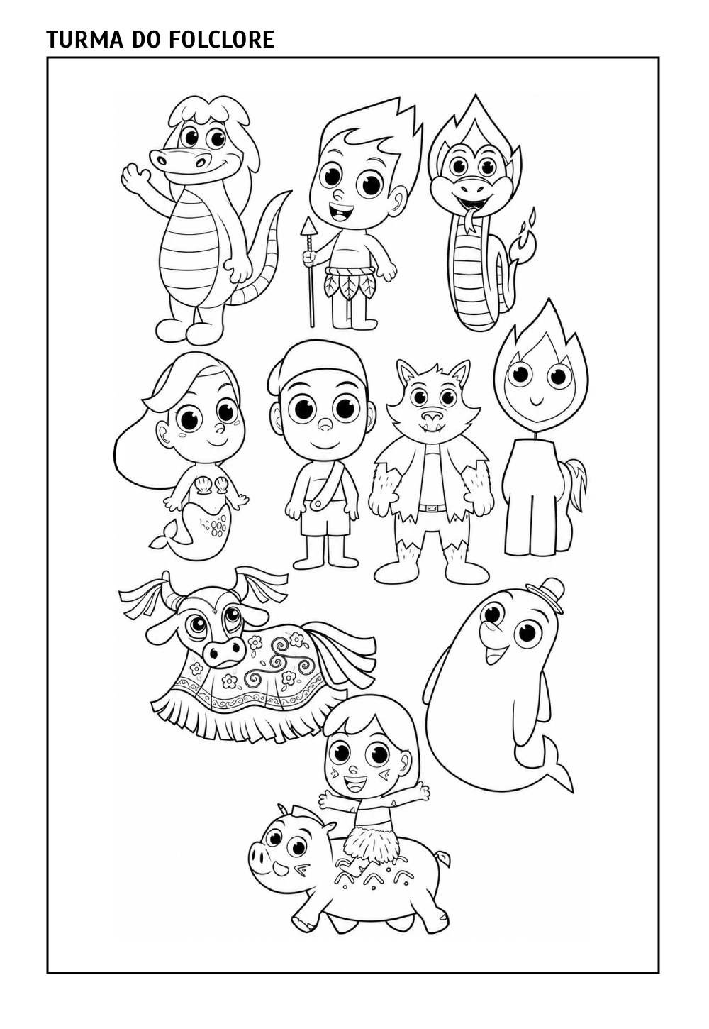 Desenho de Turma do Folclore para colorir