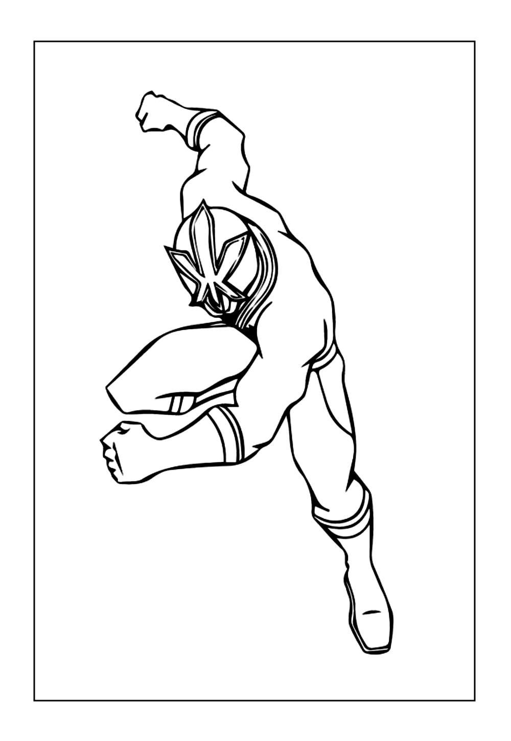 Desenho de Power Rangers Samurai para Imprimir e Colorir