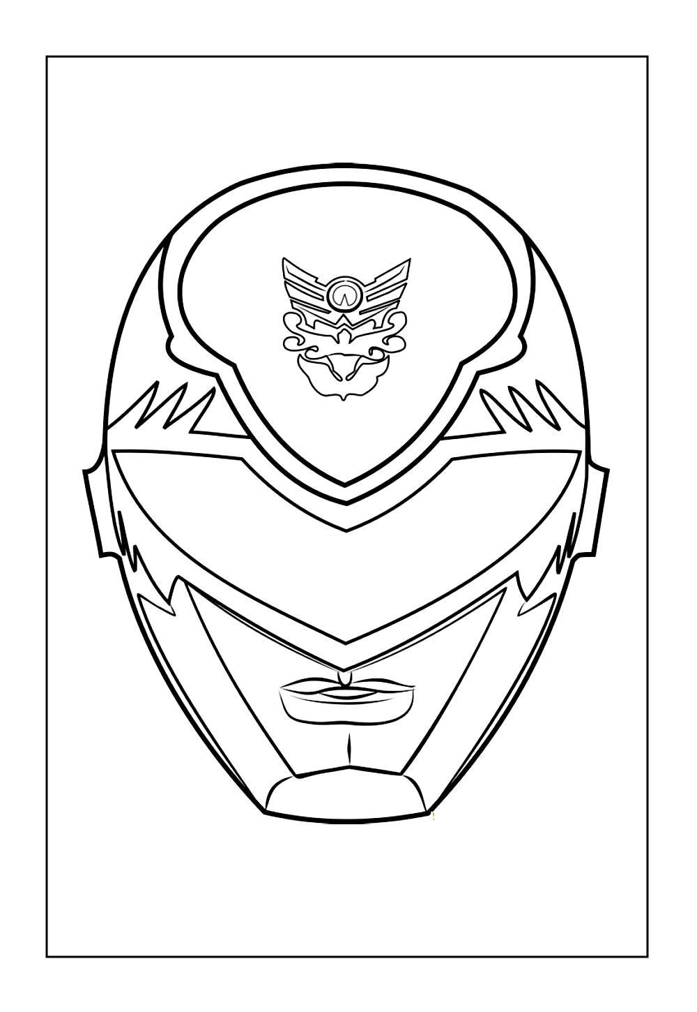 Capacete de Power Rangers Samurai para colorir