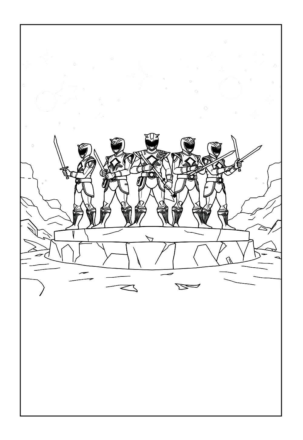 Desenho para Pintar de Power Rangers Samurai