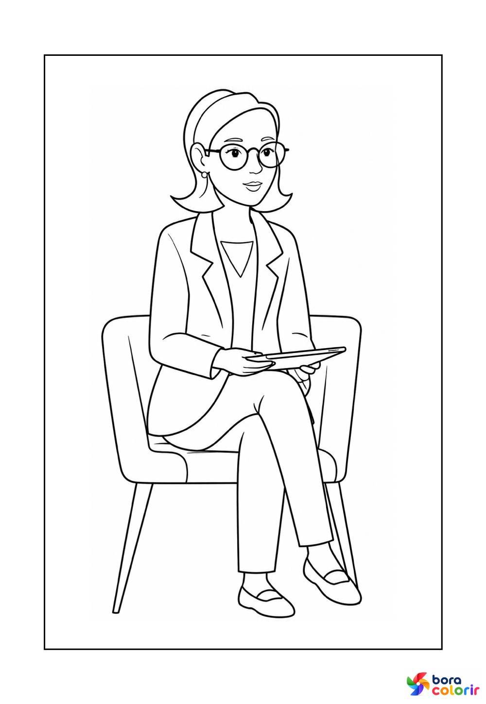 Desenhos de Psicóloga para pintar