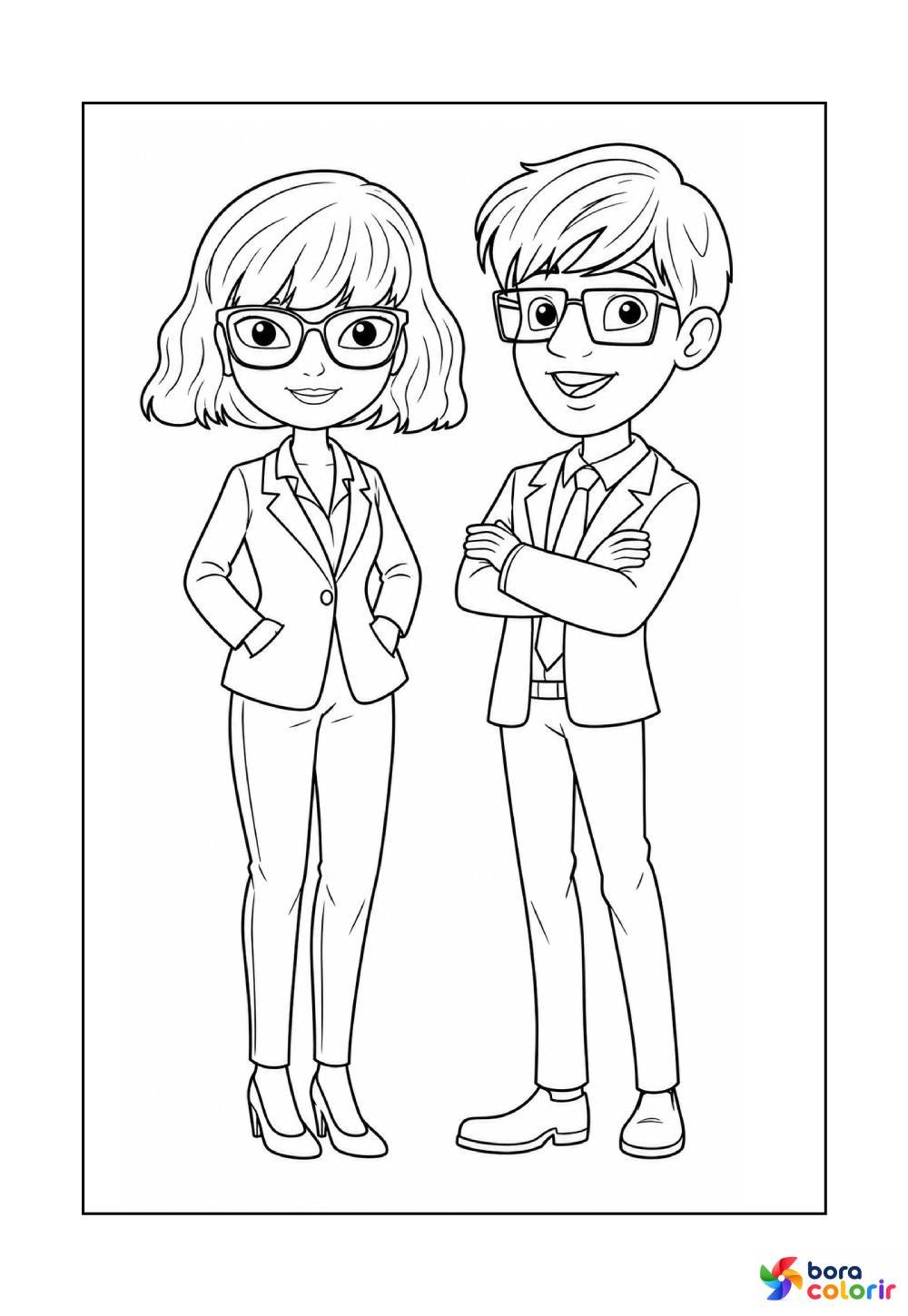 Desenhos de Psicólogo e Psicóloga para colorir