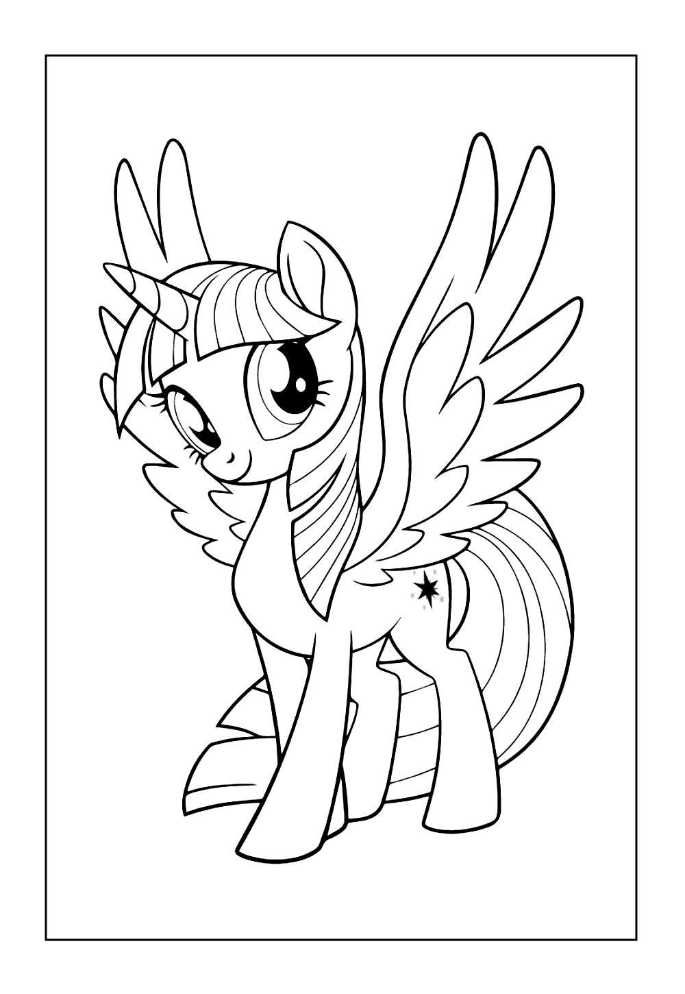 Desenhos da Twilight Sparkle para imprimir e colorir