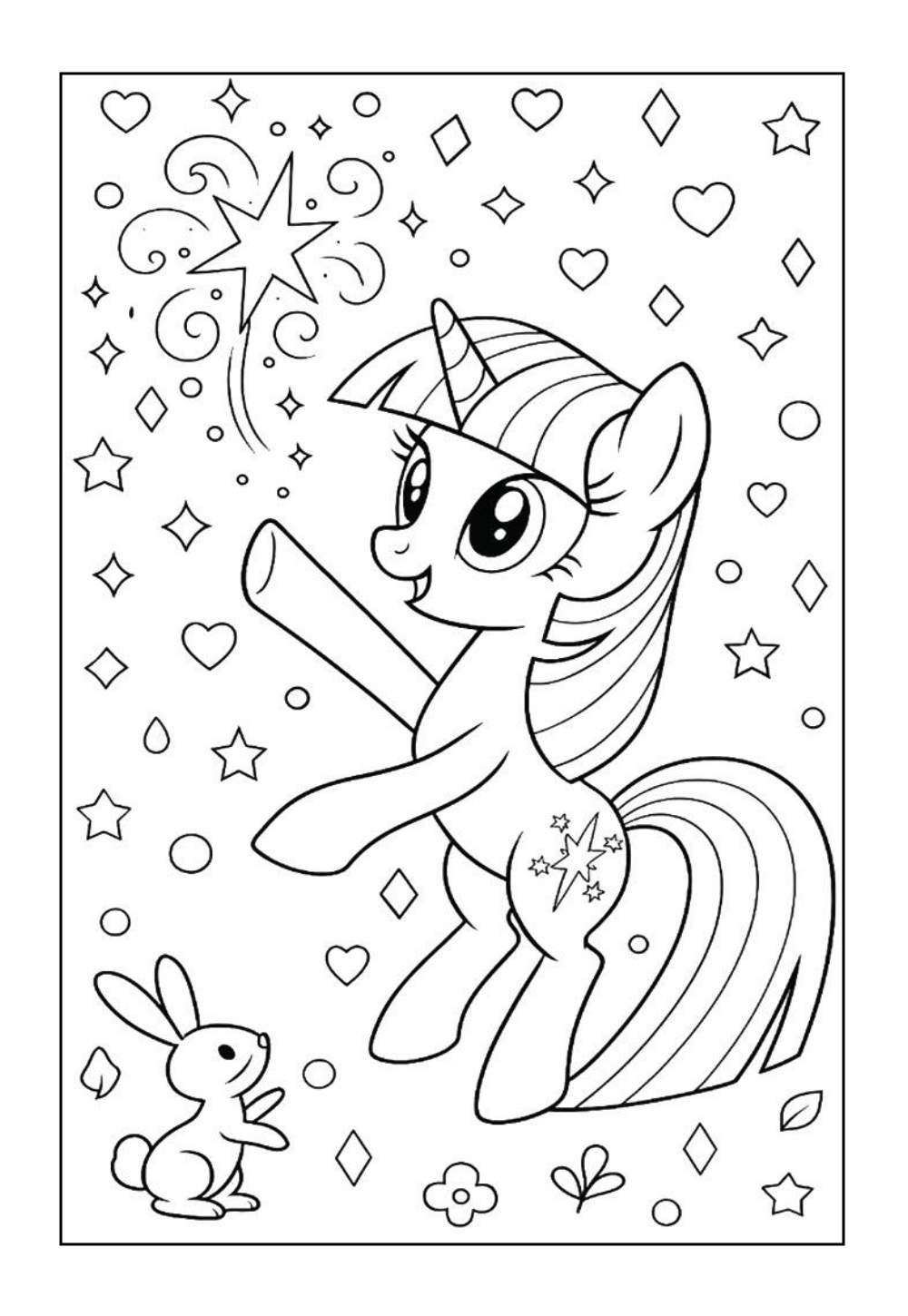 Desenho da Twilight Sparkle para pintar