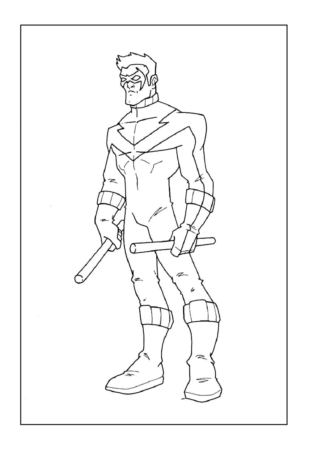 Desenho do Asa Noturna para pintar