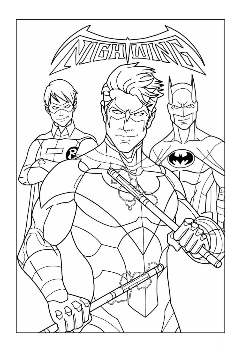 Desenho do Asa Noturna para imprimir