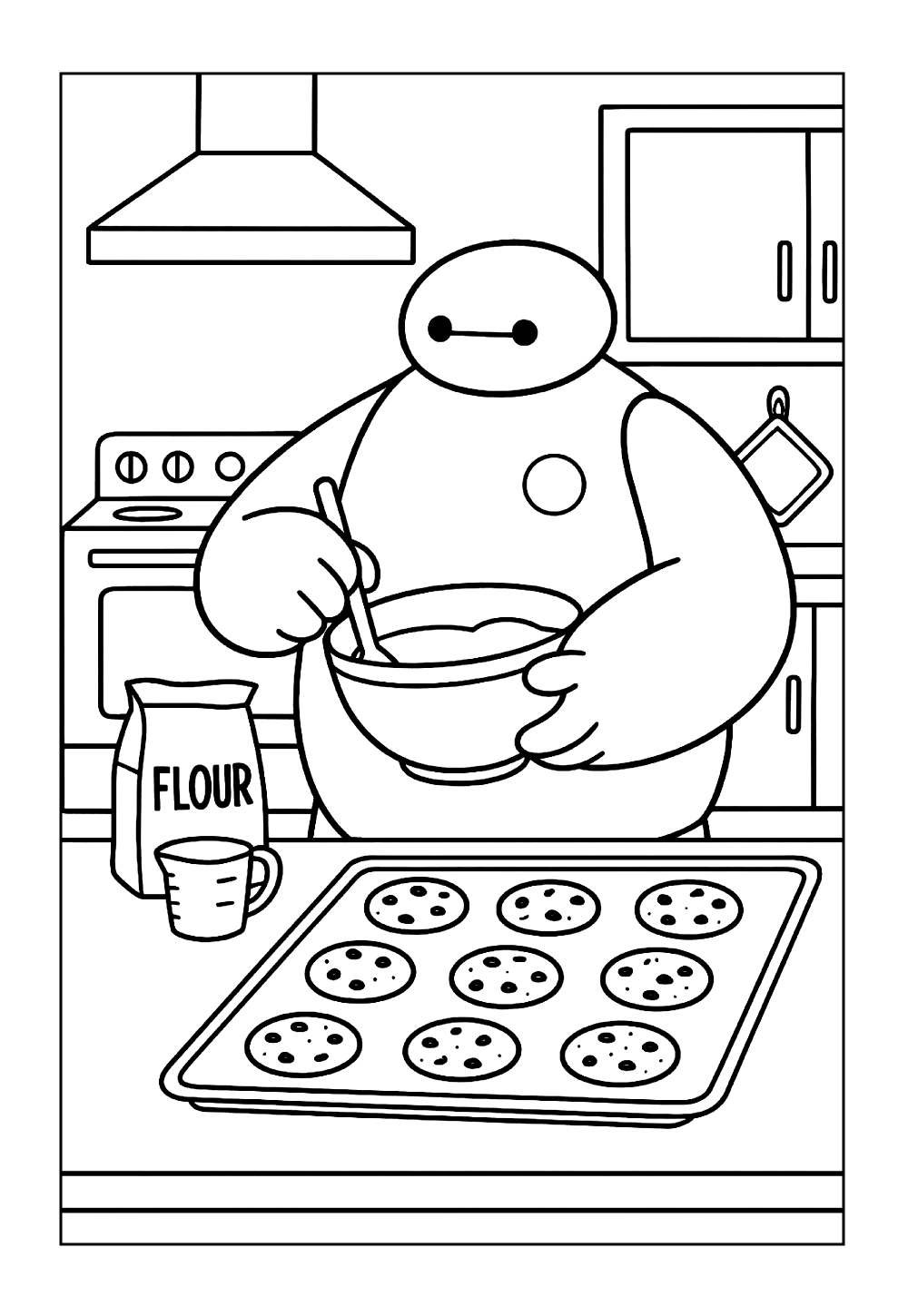 Desenho do Baymax do Operação Big Hero para colorir