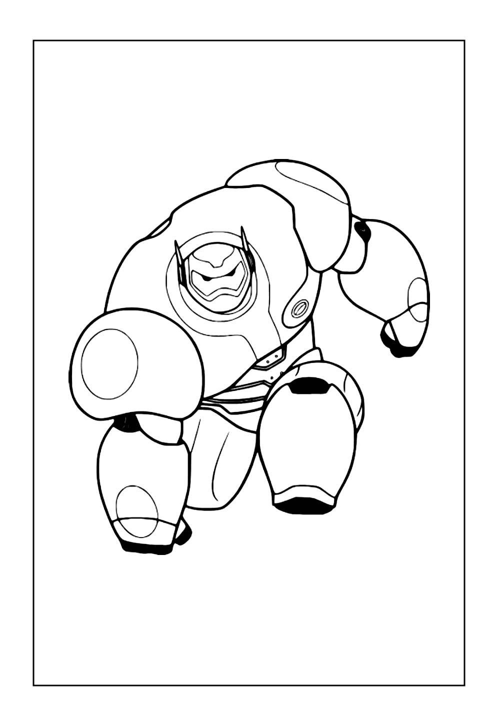 Desenho do Baymax para colorir