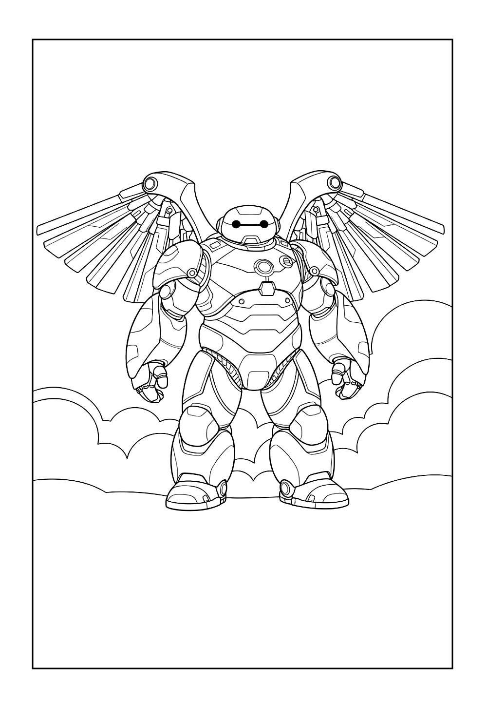 Baymax para colorir e pintar