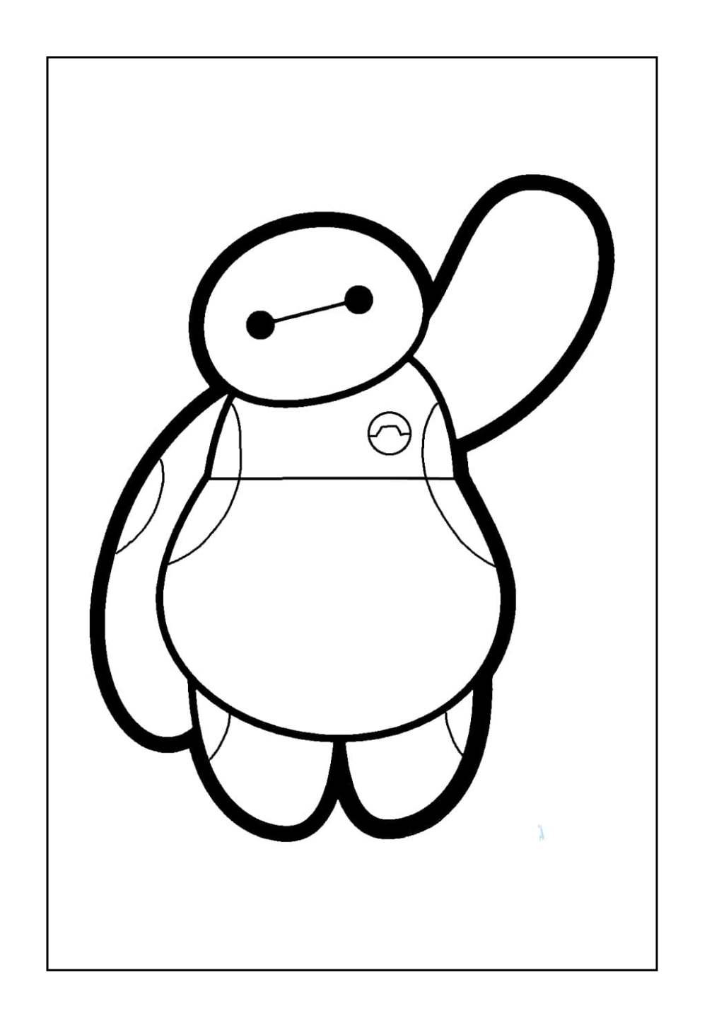 Desenho do Baymax para pintar