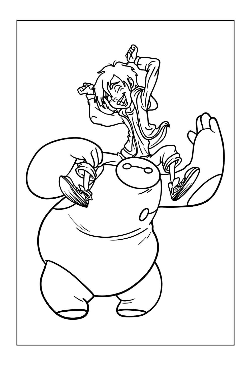 Desenho do Baymax para colorir