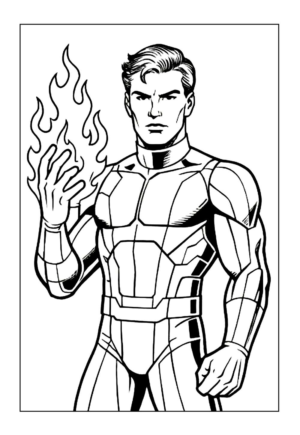 Desenho do Tocha Humana para colorir