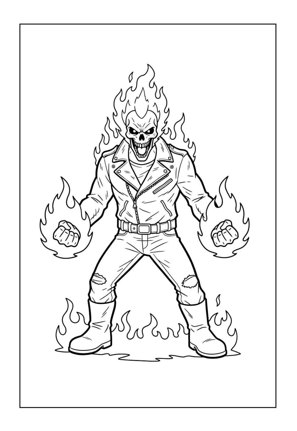 Desenho do Motoqueiro Fantasma