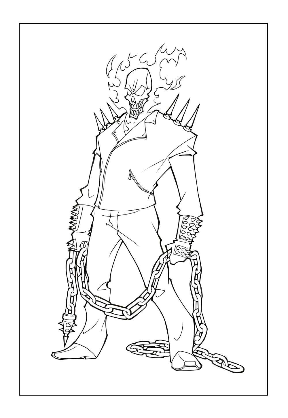 Desenho do Motoqueiro Fantasma