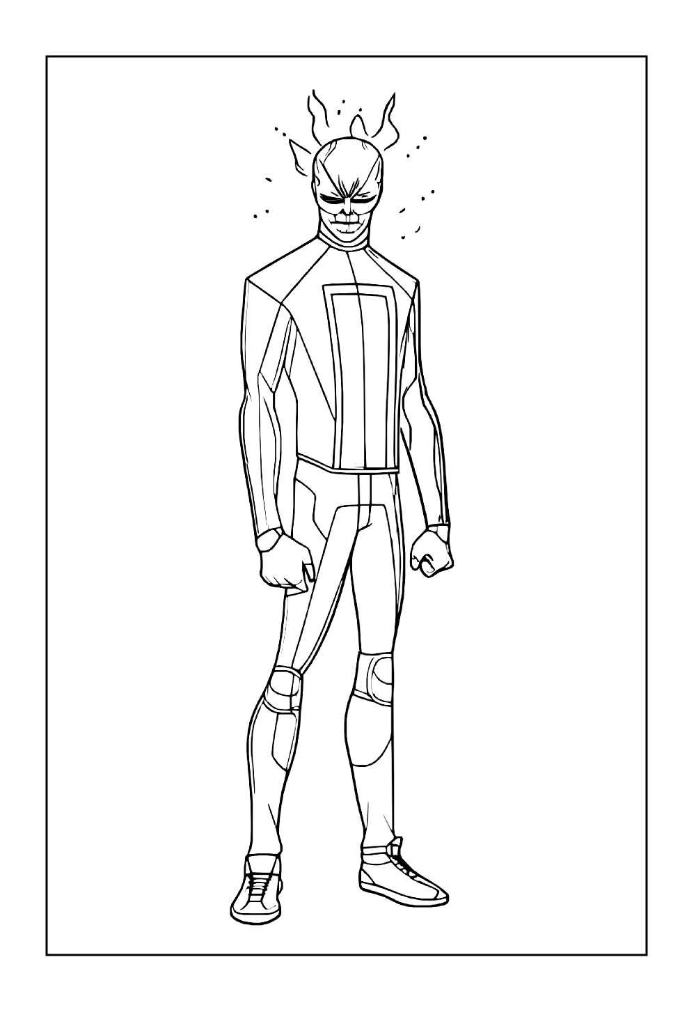Desenho do Motoqueiro Fantasma para colorir