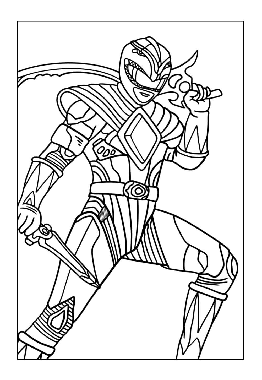 Desenhos da Power Ranger Amarela para colorir e pintar
