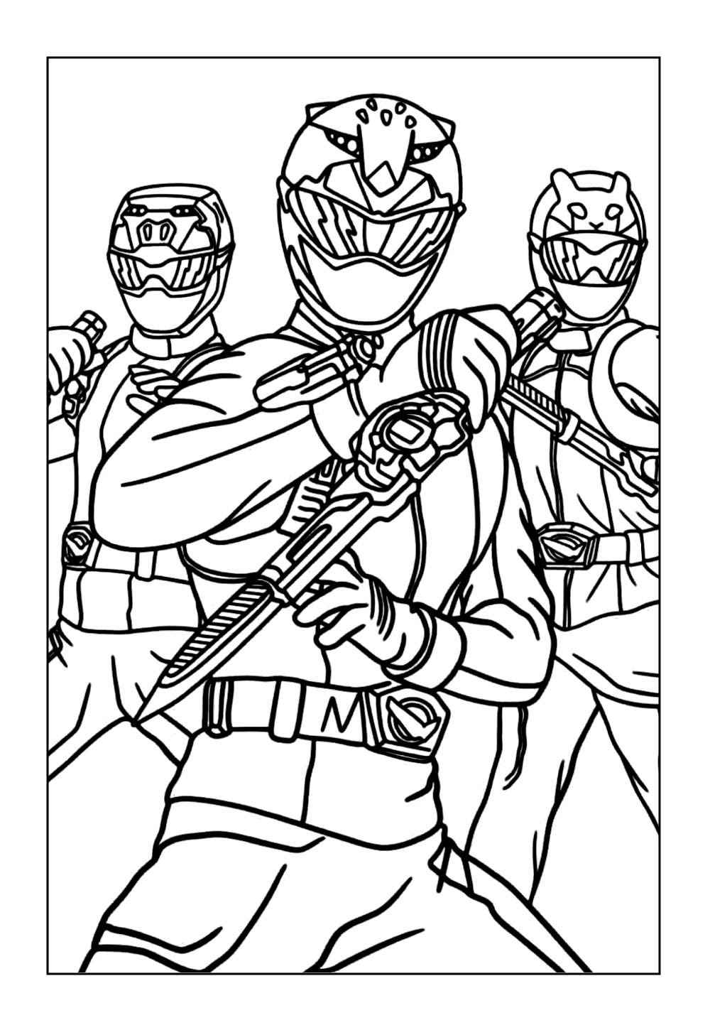 Desenhos para Pintar de Power Rangers