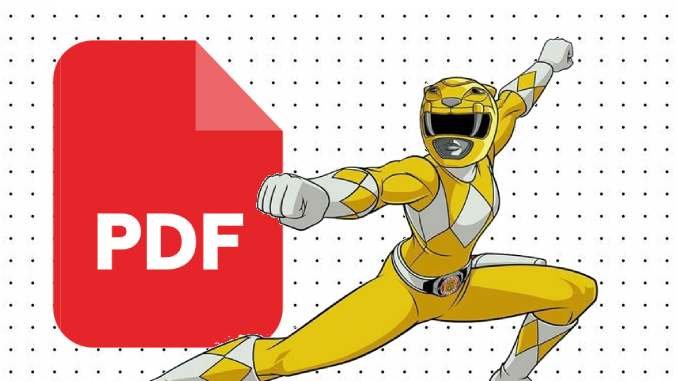 Desenhos da Power Ranger Amarela em PDF