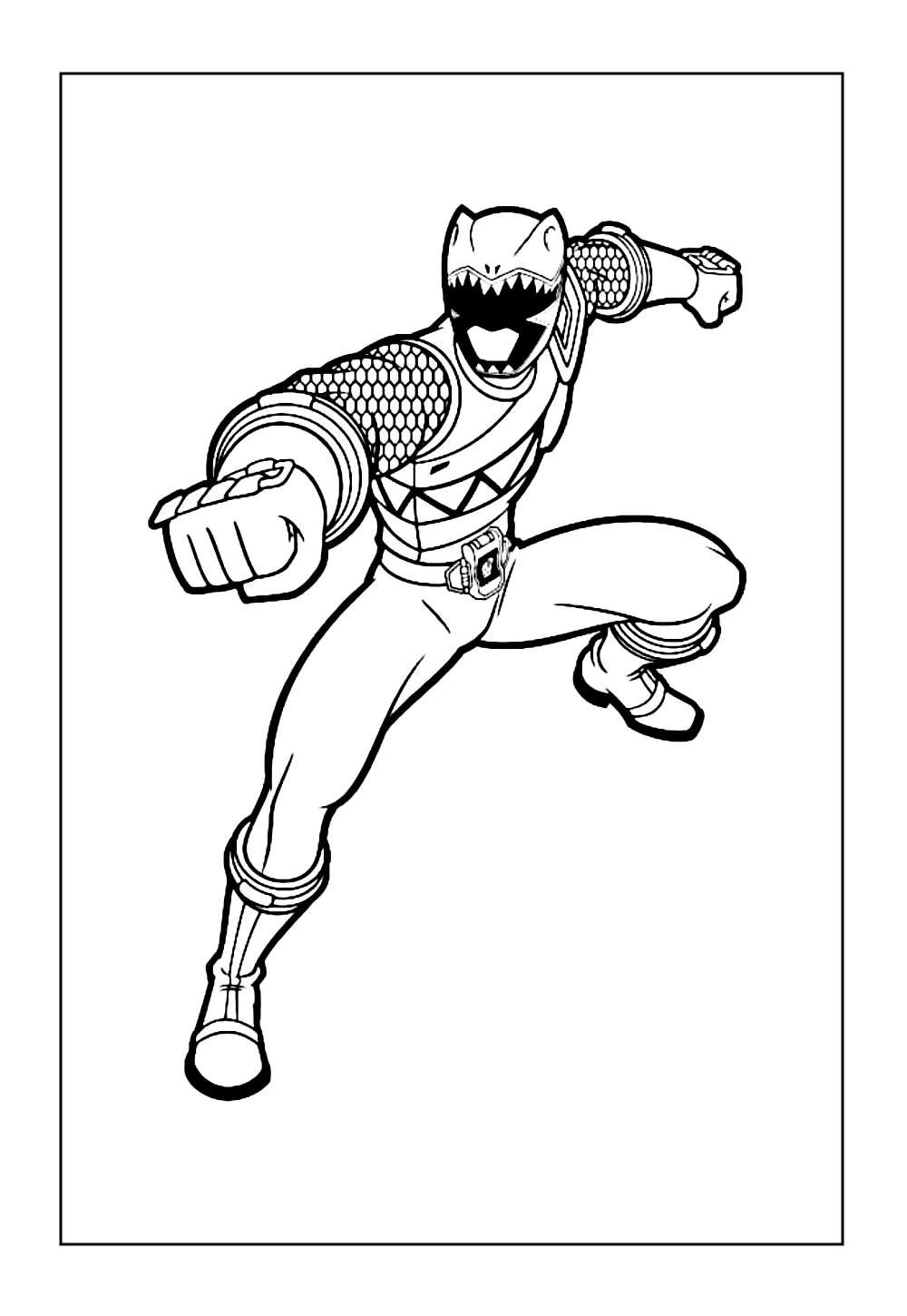 Desenho do Power Ranger Verde