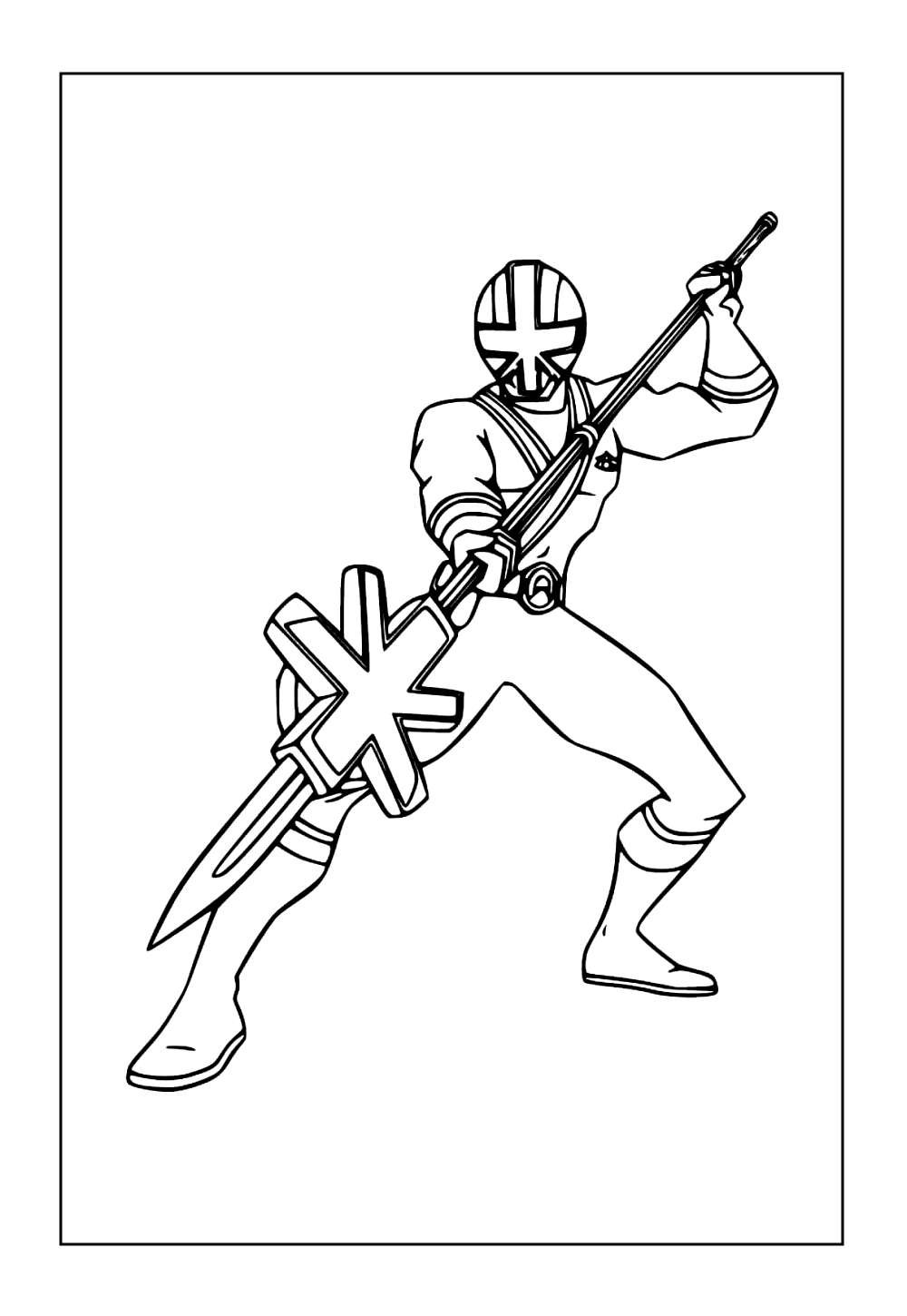 Power Ranger Verde para colorir e pintar