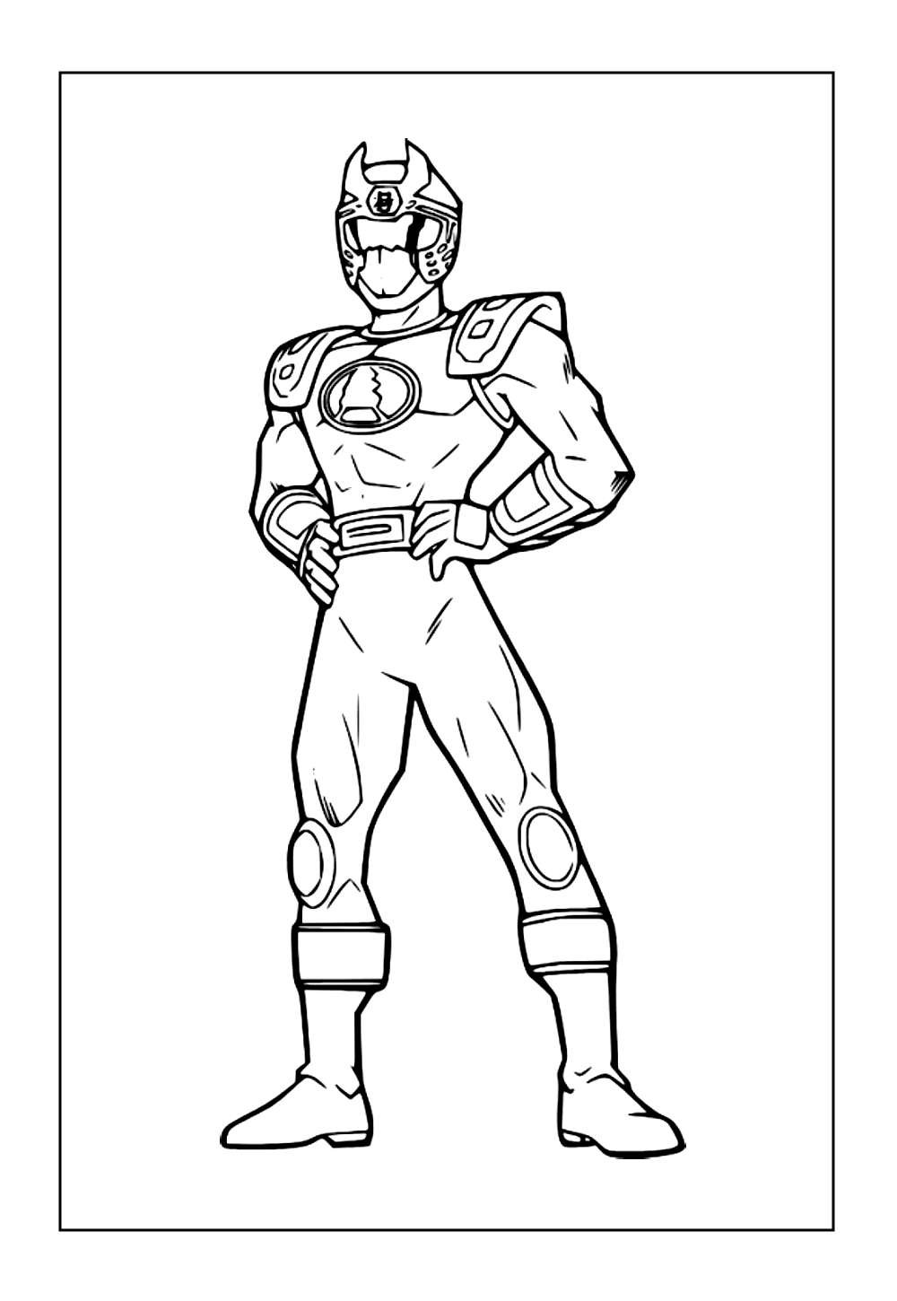 Power Ranger Verde para colorir