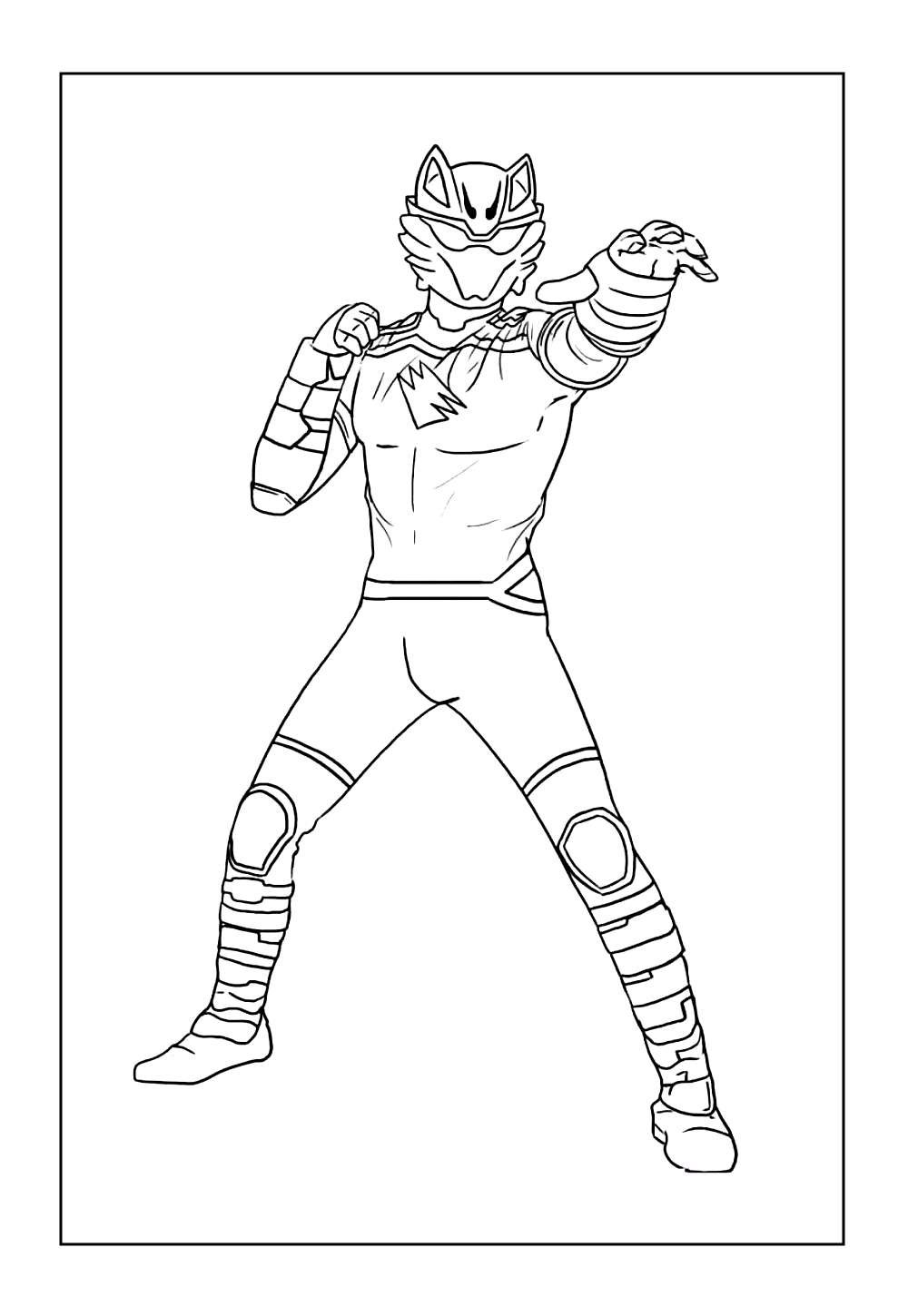 Desenho do Power Ranger Verde para pintar