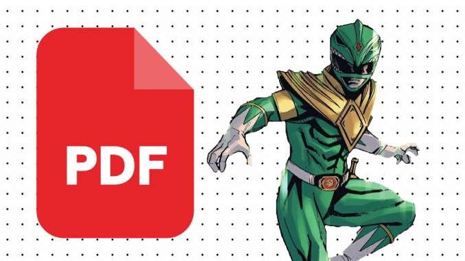 Desenhos do Power Ranger Verde em PDF
