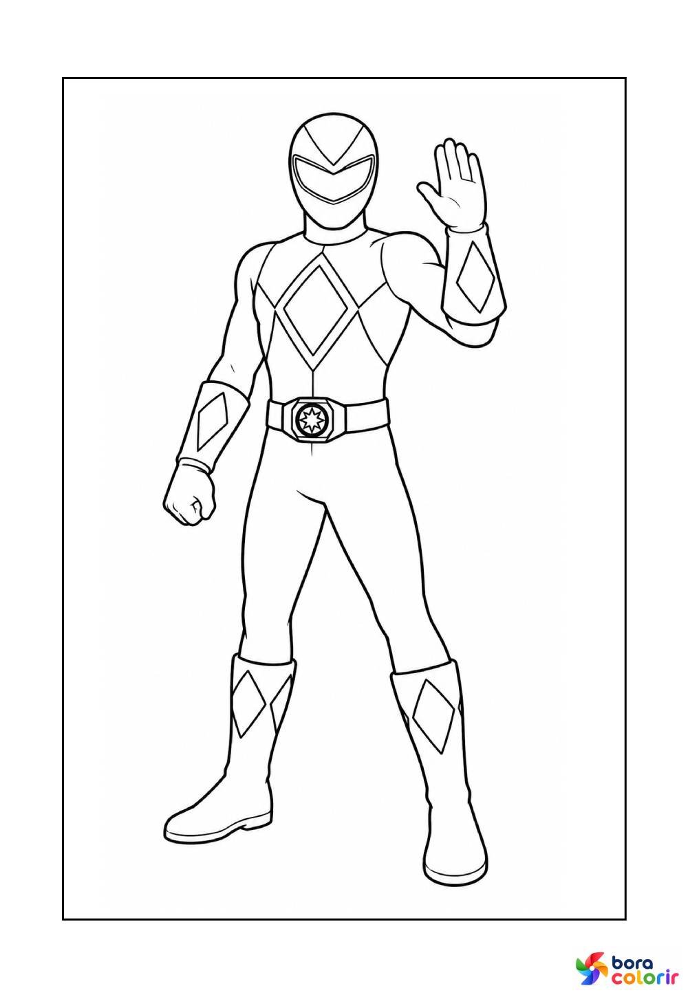 Desenho do Power Ranger Vermelho