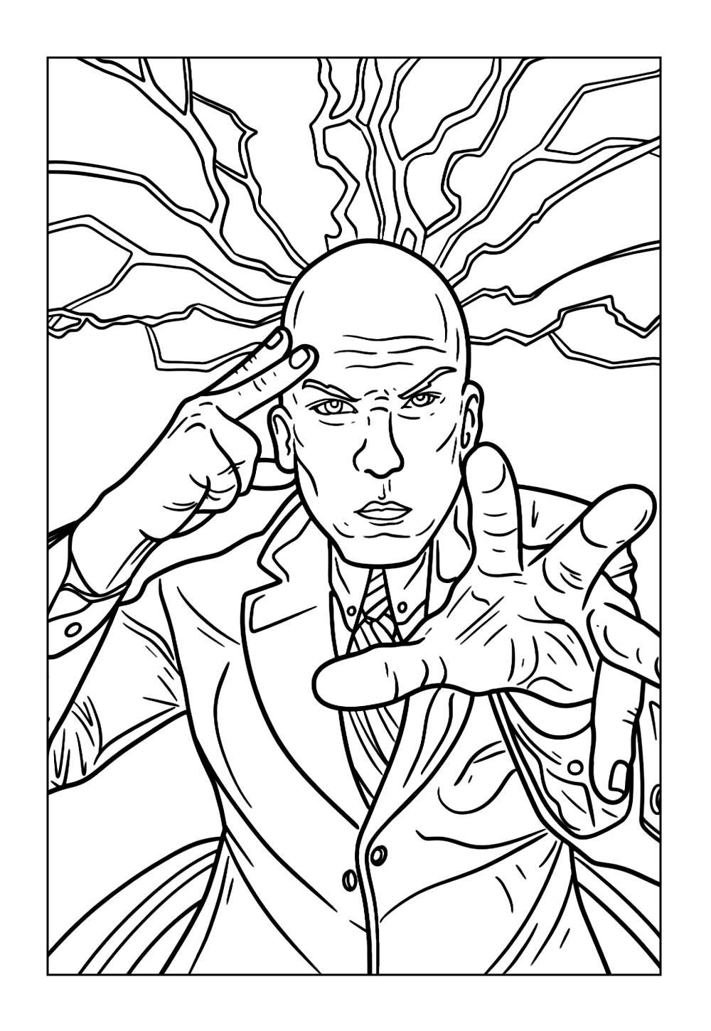 Desenho Professor Xavier para colorir