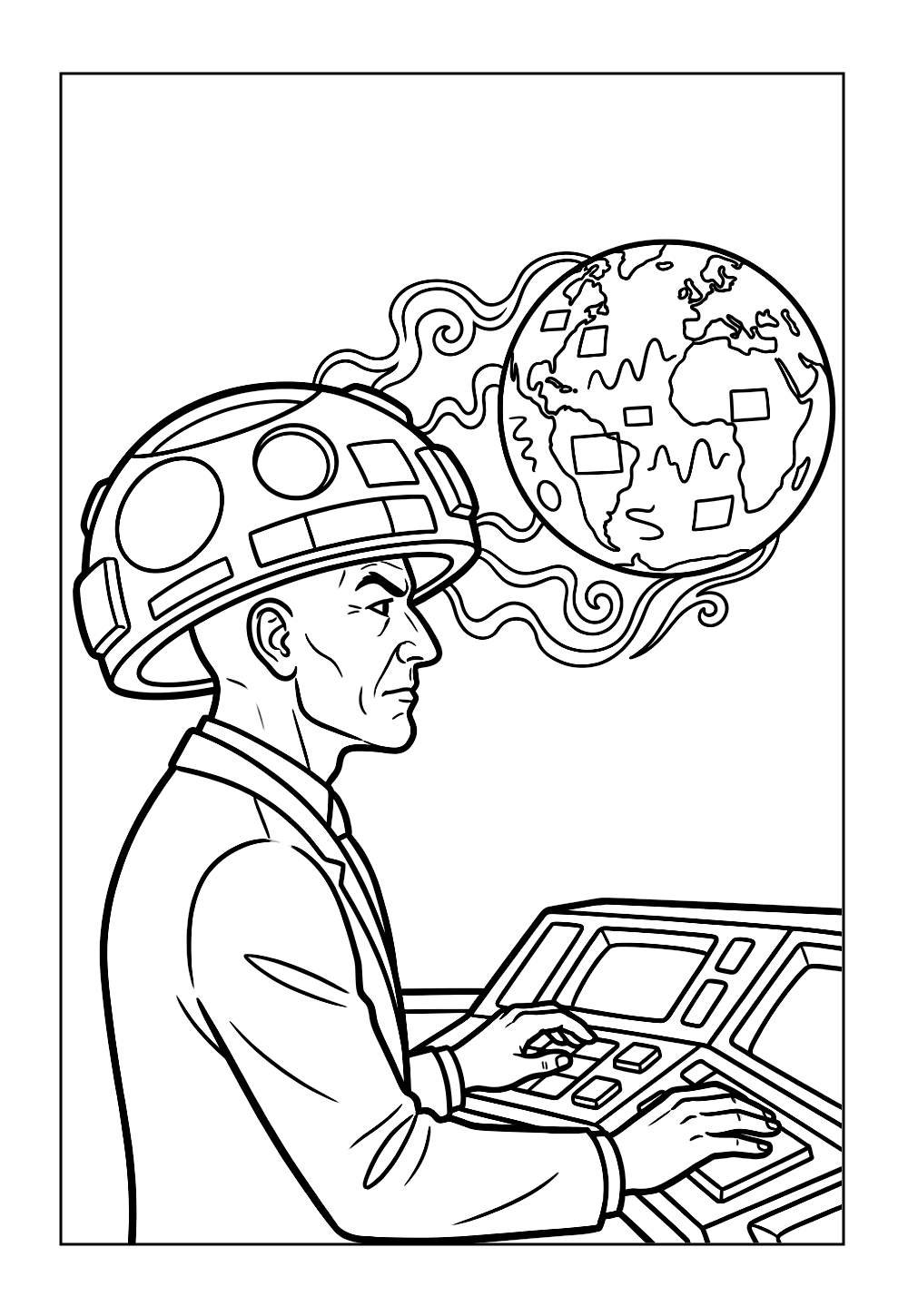 Desenho do Professor Xavier para colorir