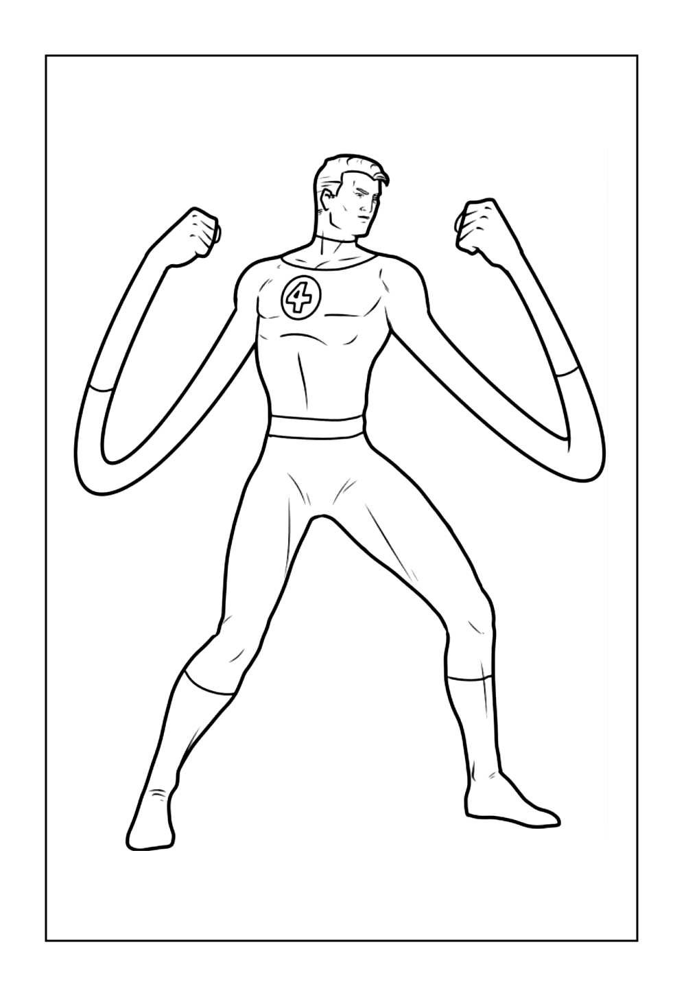 Desenhos do Quarteto Fantástico para colorir