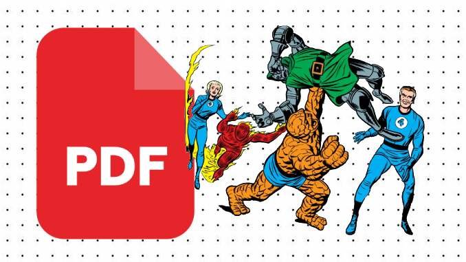 Desenhos do Quarteto Fantástico em PDF