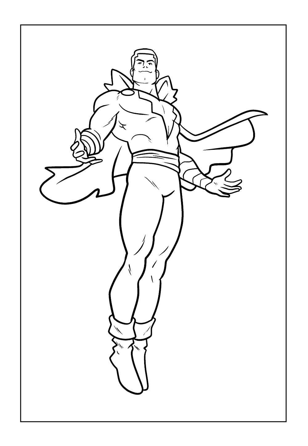 Desenho do Shazam para colorir
