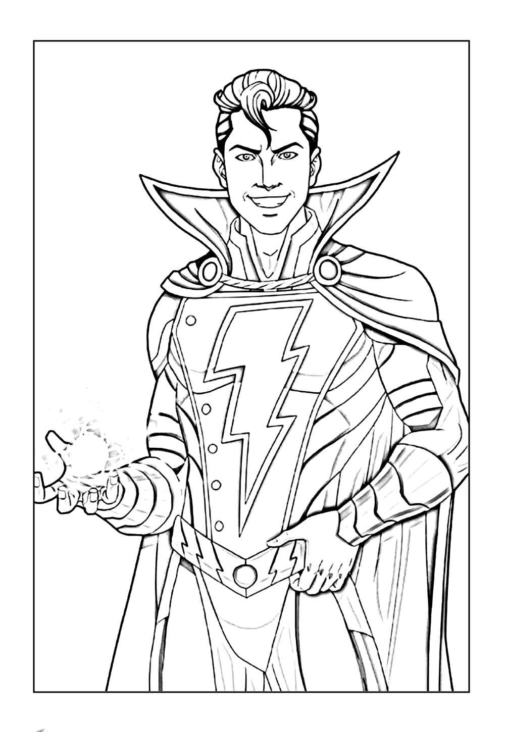 Desenho do Shazam para pintar