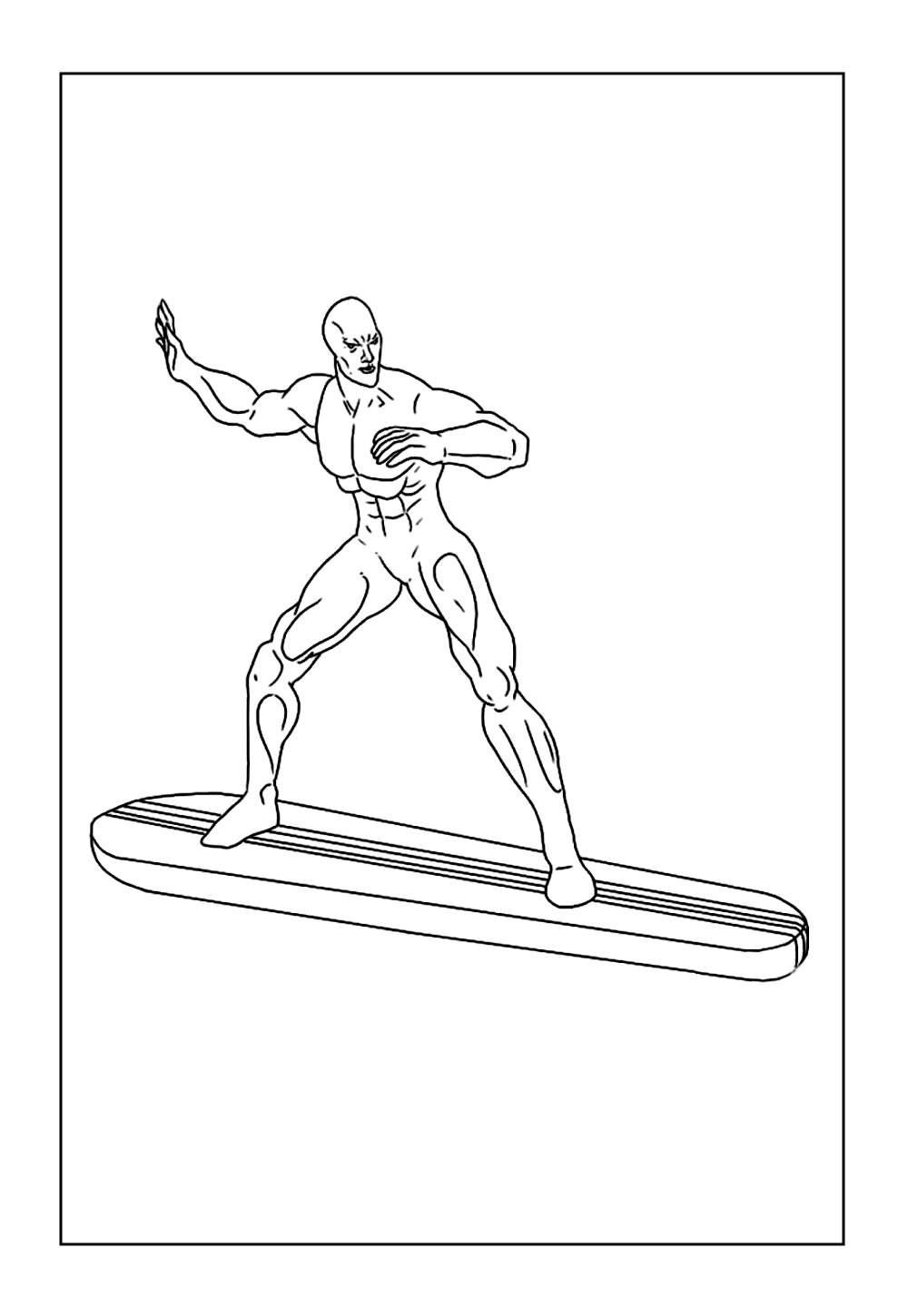 Desenho do Surfista Prateado