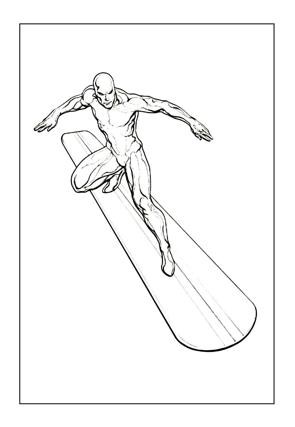 Desenho do Surfista Prateado para imprimir