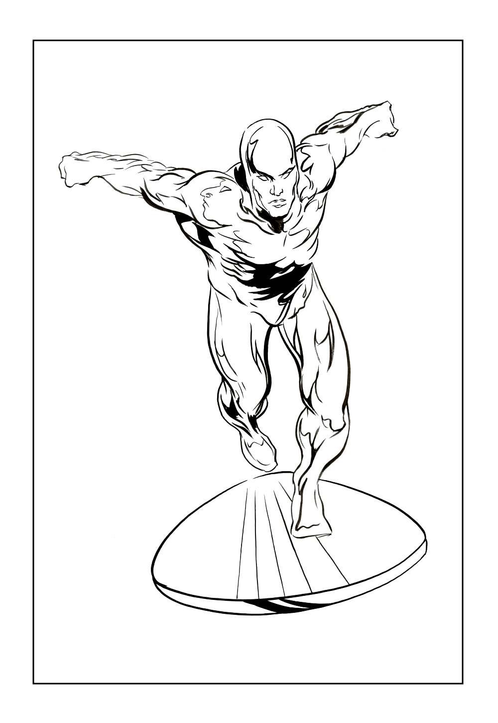 Desenho do Surfista Prateado para colorir