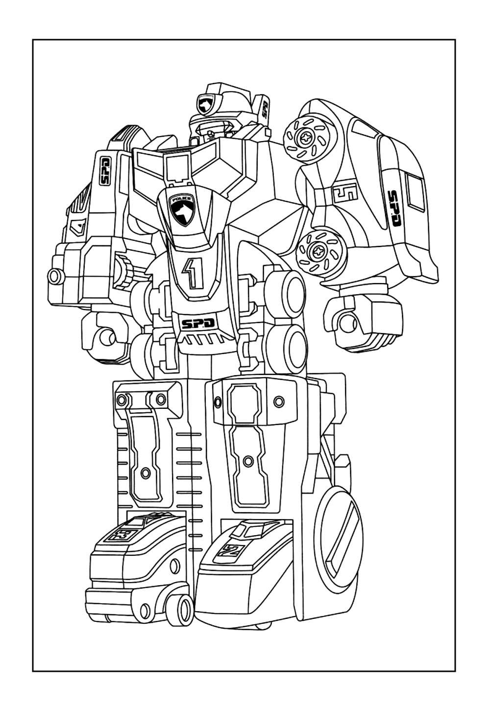 Desenho dos Power Rangers para colorir