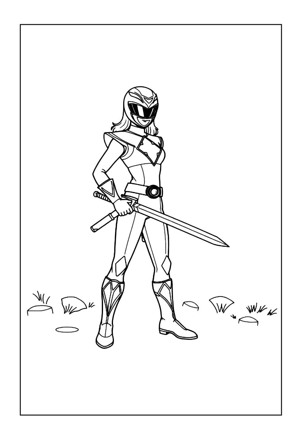 Desenho dos Power Rangers para pintar