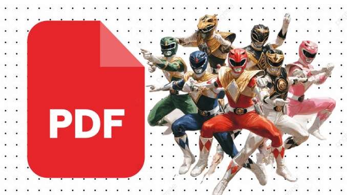 Desenhos dos Power Rangers Mighty Morphin em PDF