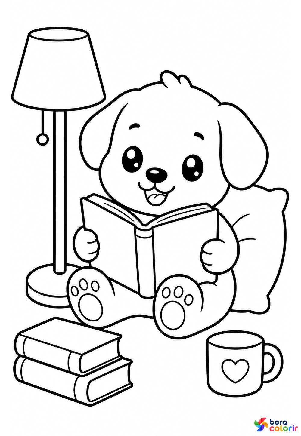 Cachorrinho Fofo para Colorir