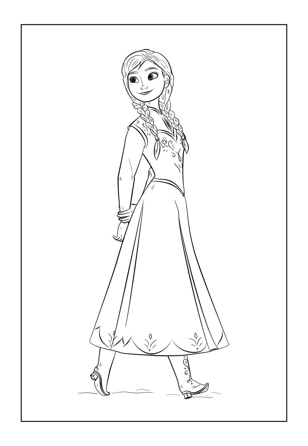 Desenho da Anna para imprimir e colorir