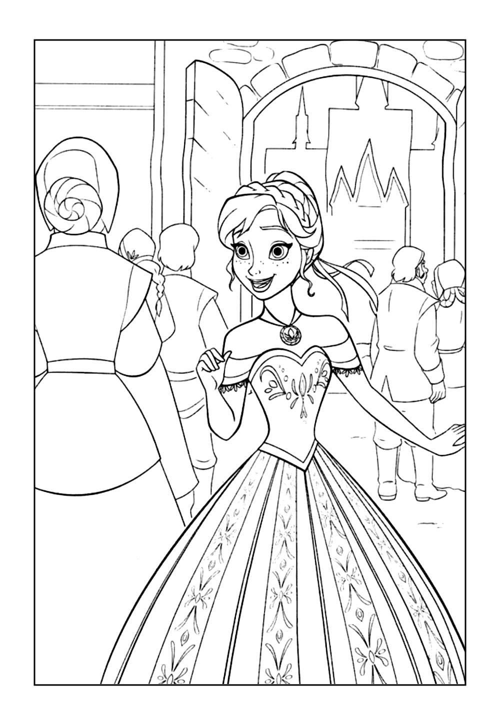 Desenho da Anna para colorir